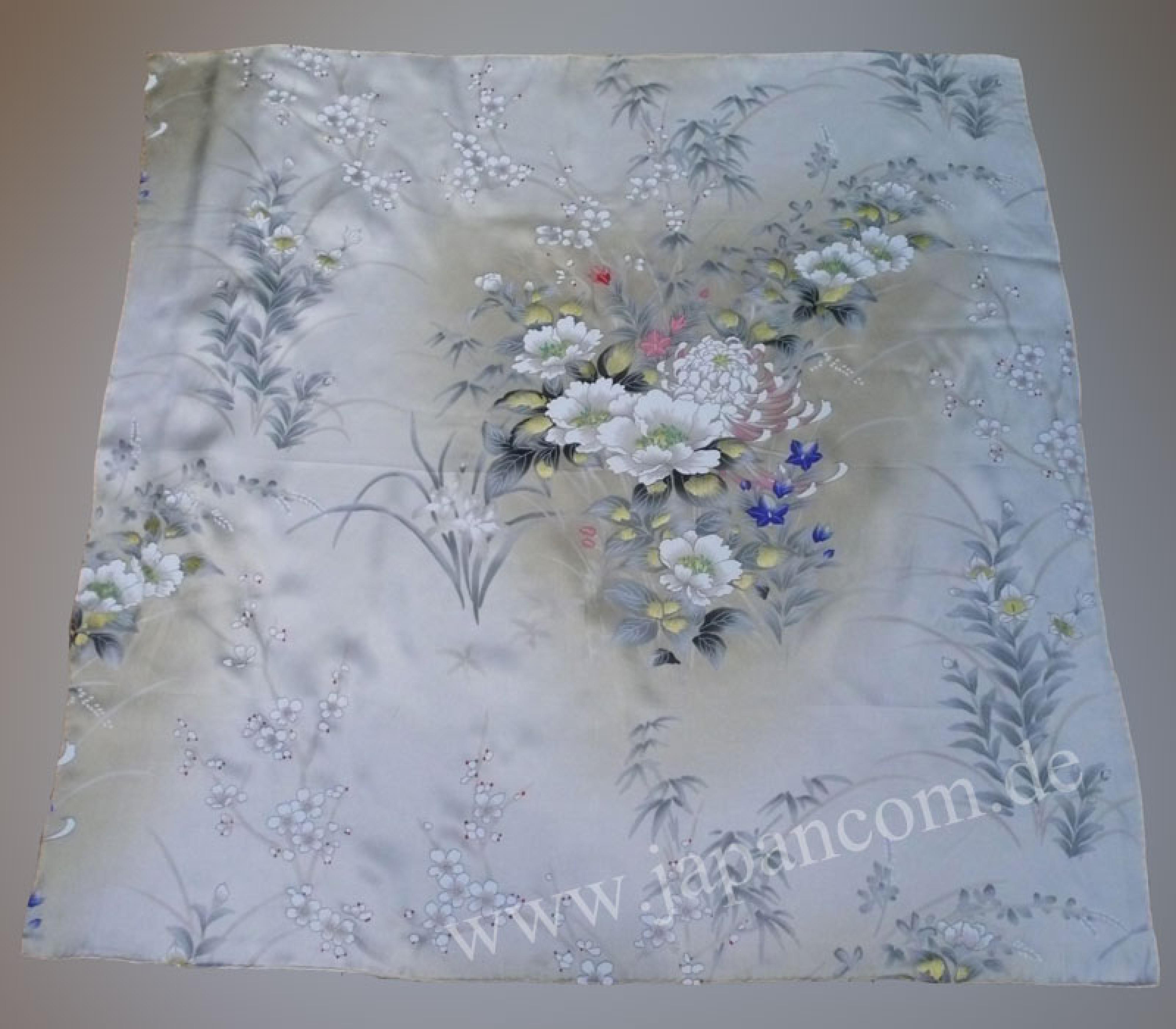 Seiden Tuch Ume perlweiss 78x78cm