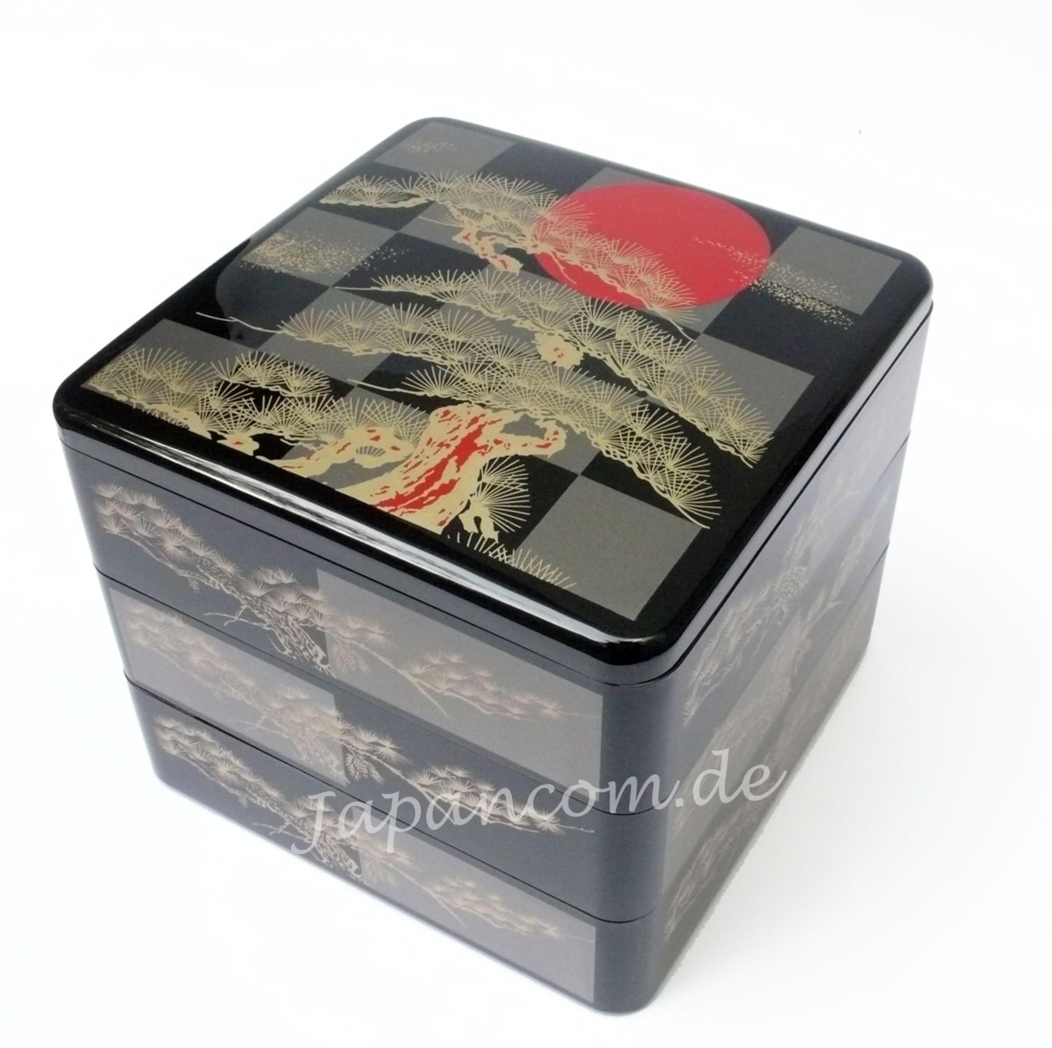 Etagendose Goldkiefer schwarz Lack