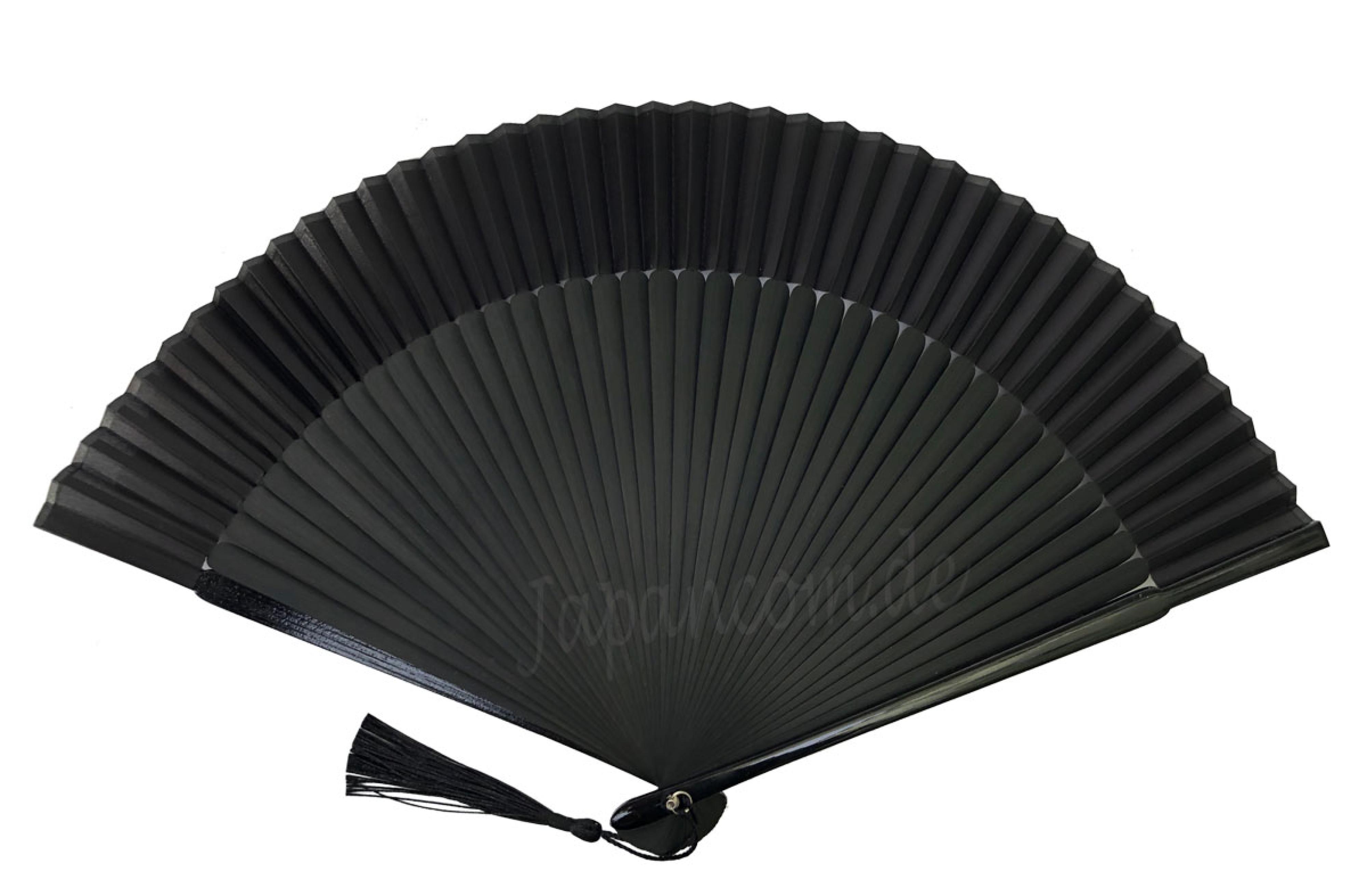 Fächer Kuro Urushi aus Bambus