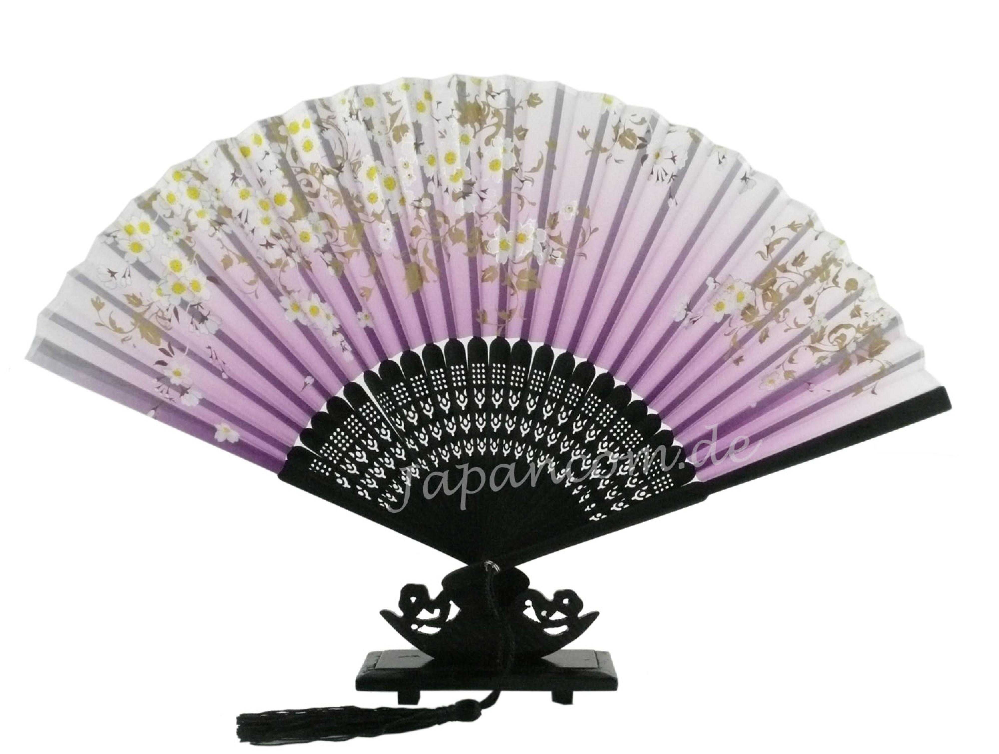 Fächer Shiroi Sakura lila