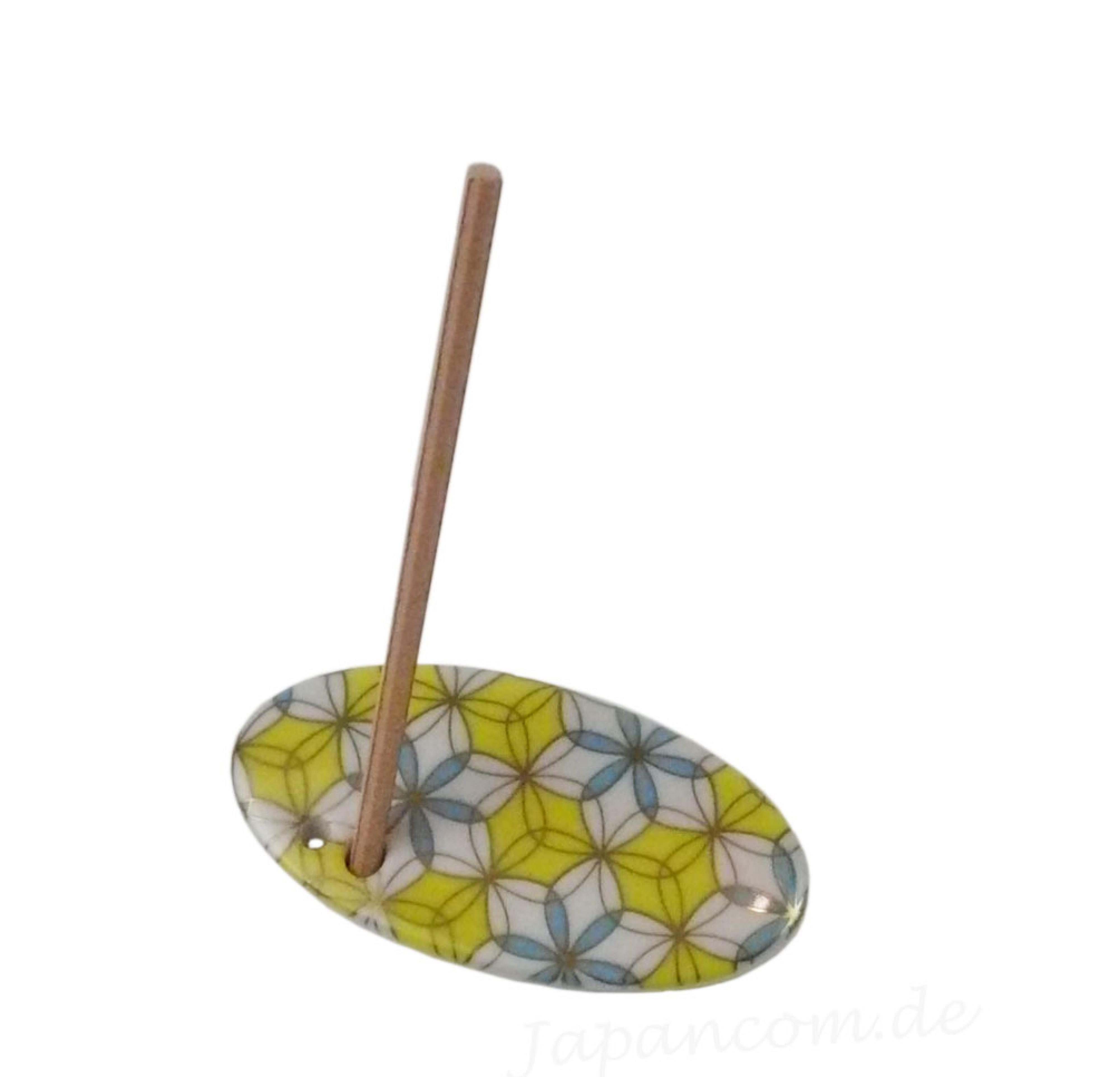 Japanischer Räucherstäbchenhalter Leinenblüte, oval