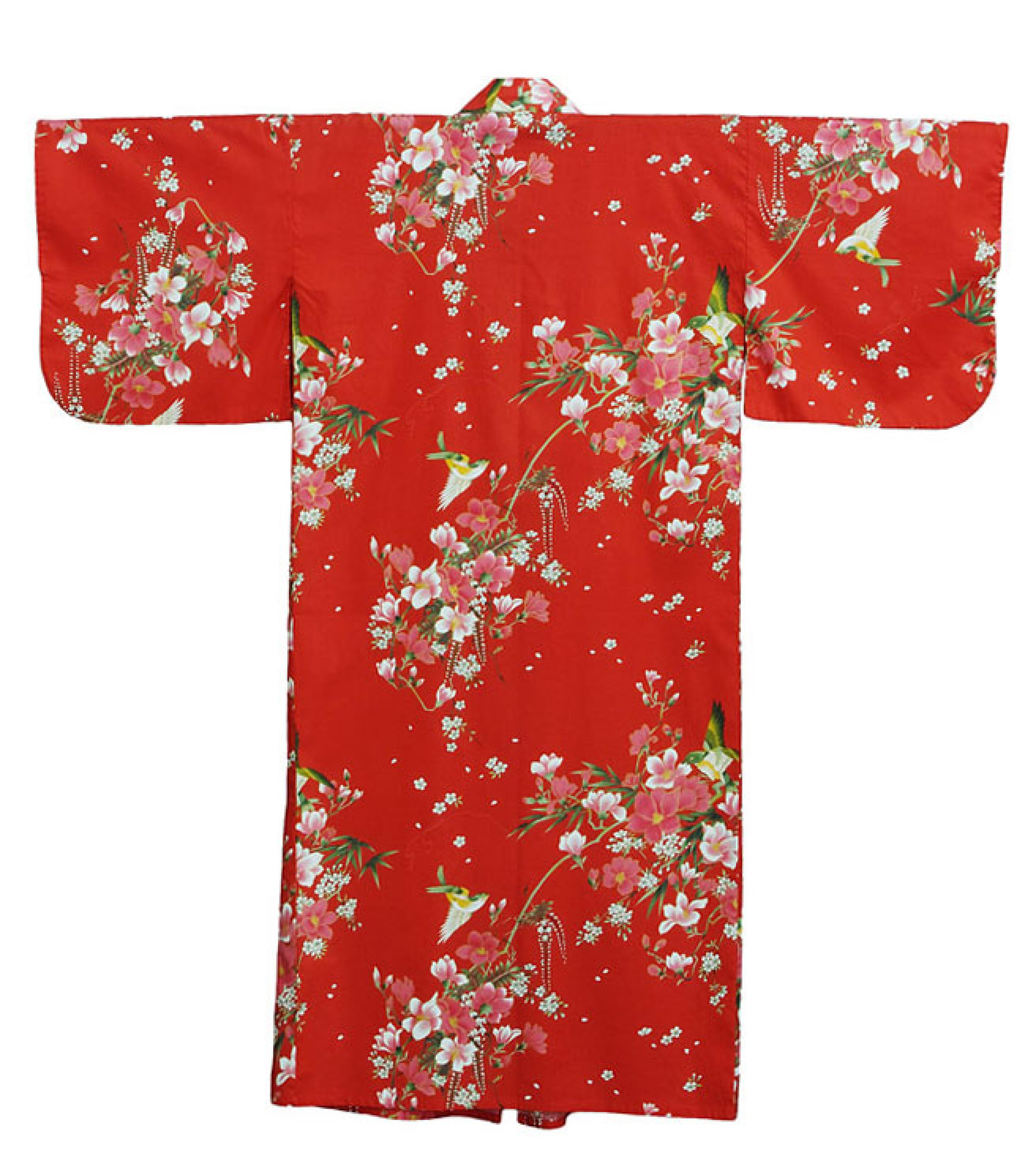 Damen Kimono Hana rot