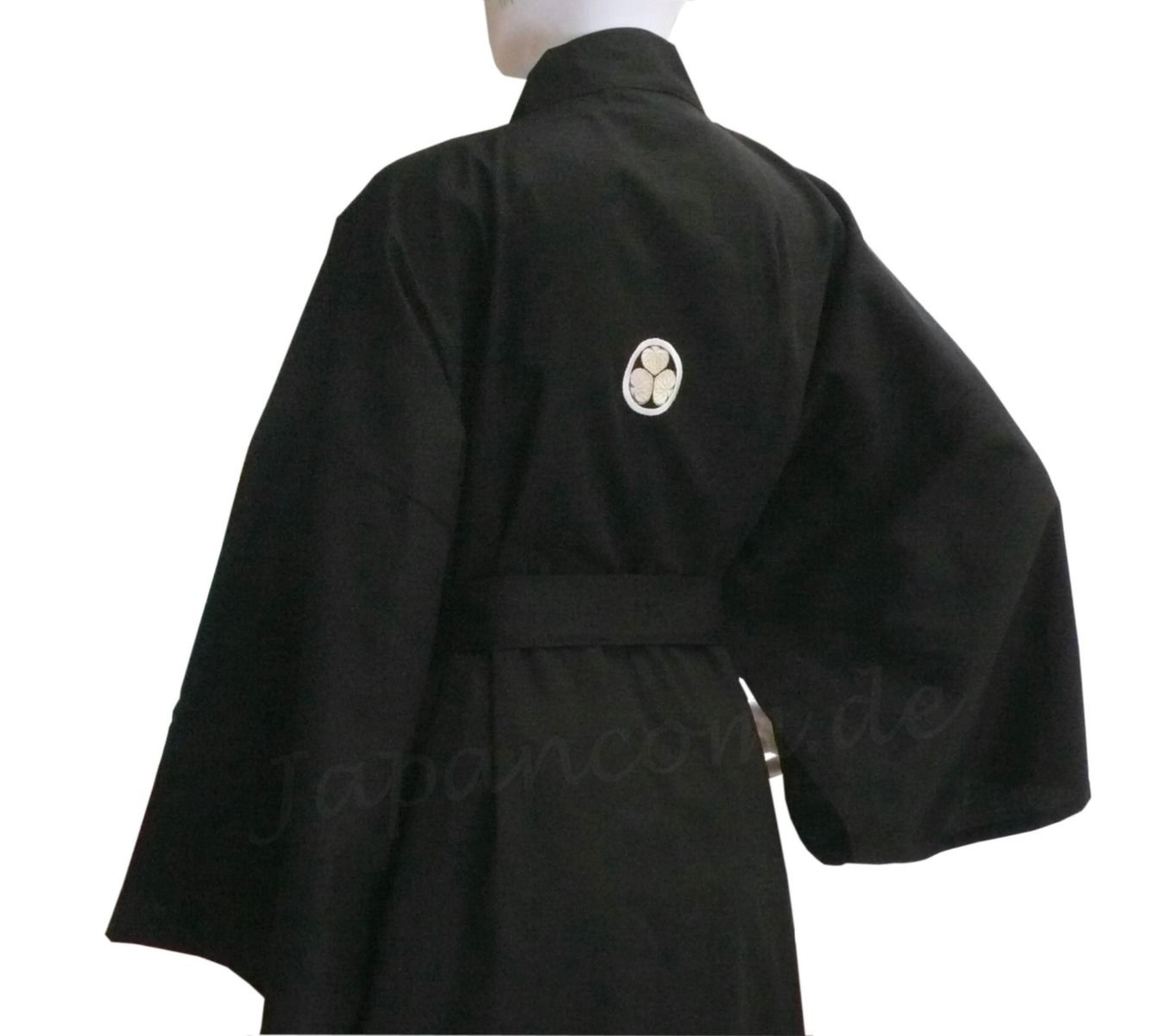 Herren Kimono MON schwarz 150 cm