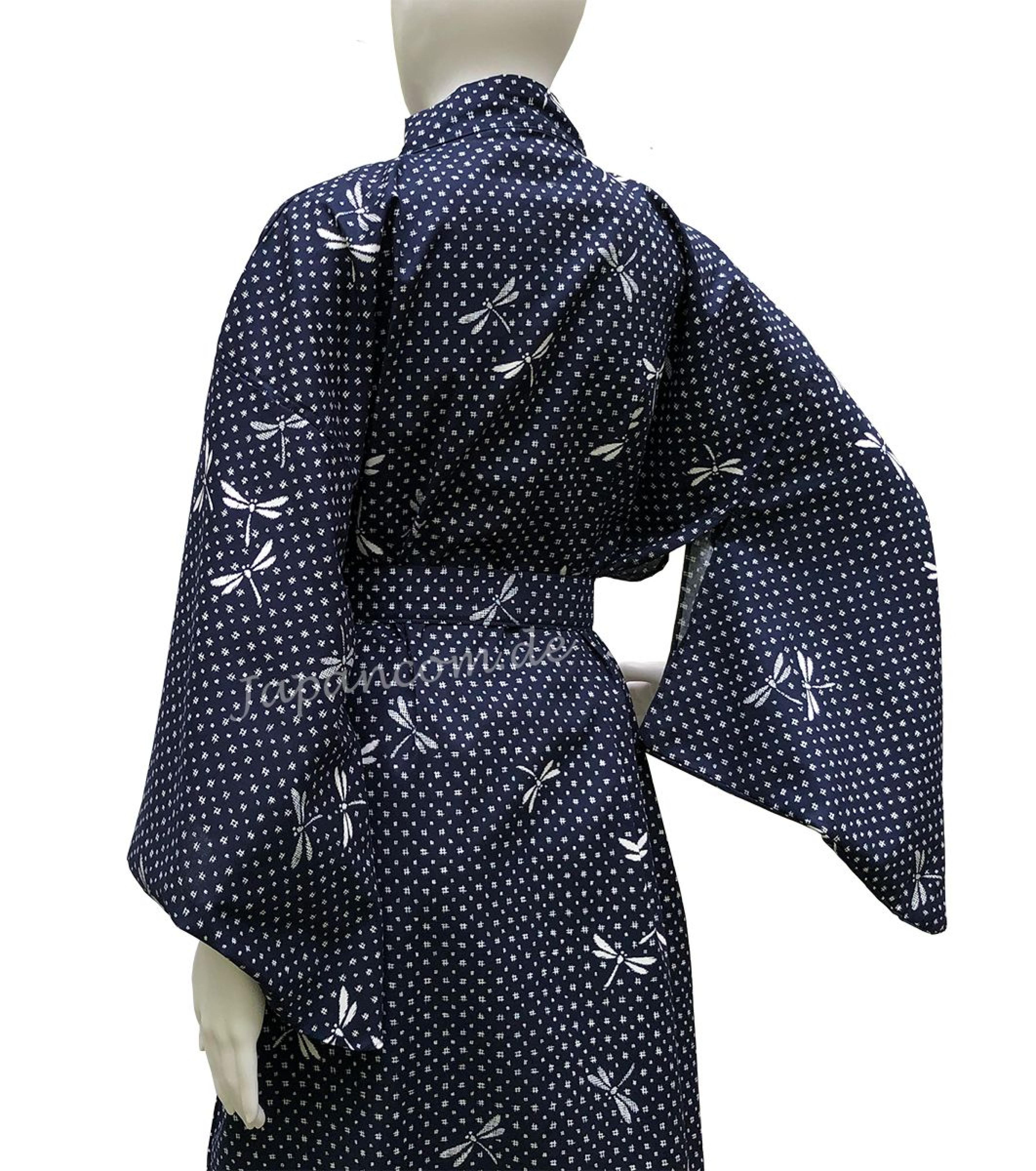 Damen Yukata Tombo mit halb offenen Schmetterlingsärmeln und Libellenmuster