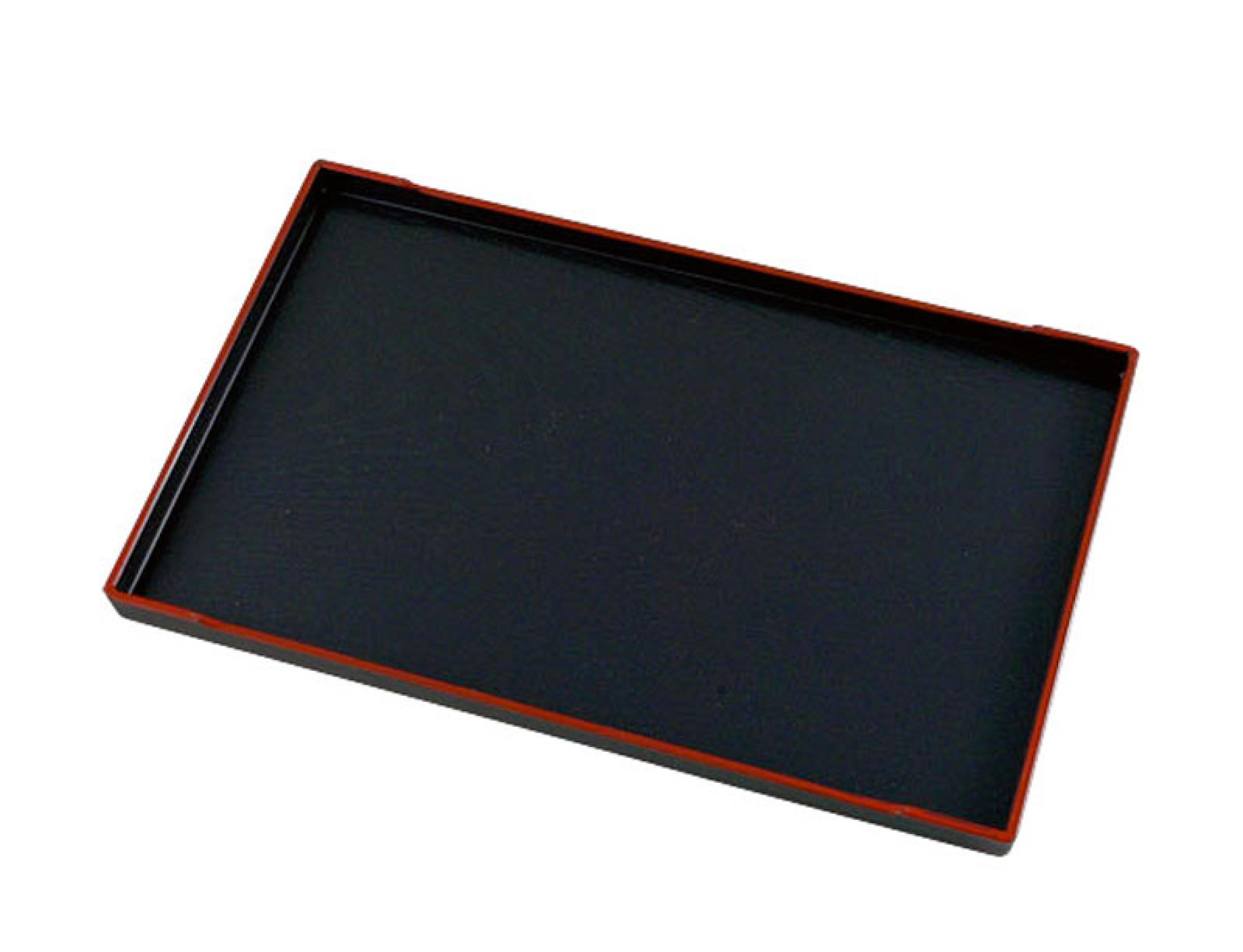 Kleines Tablett rechteckig schwarz 16,5 x 25 cm