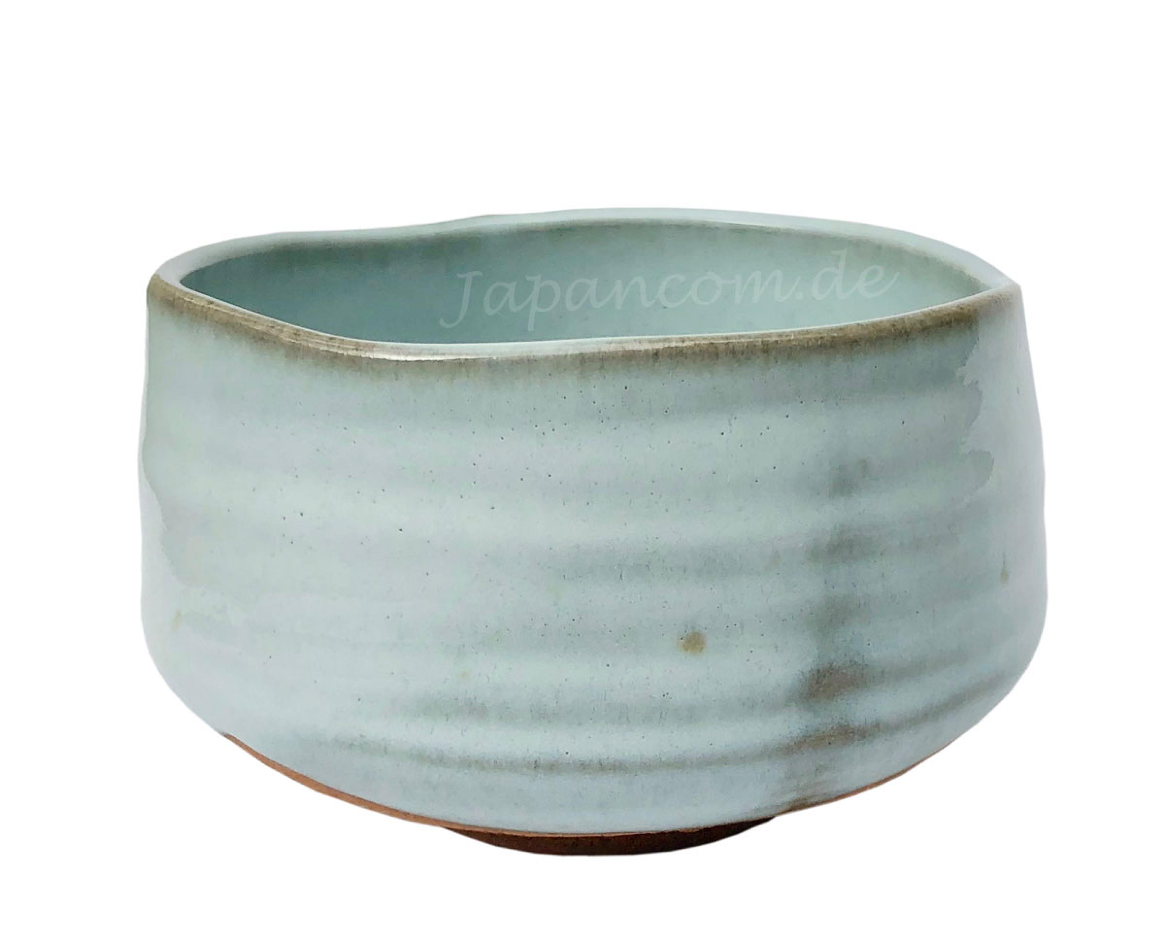 Matchaschale Mashiko hellblau-weiss