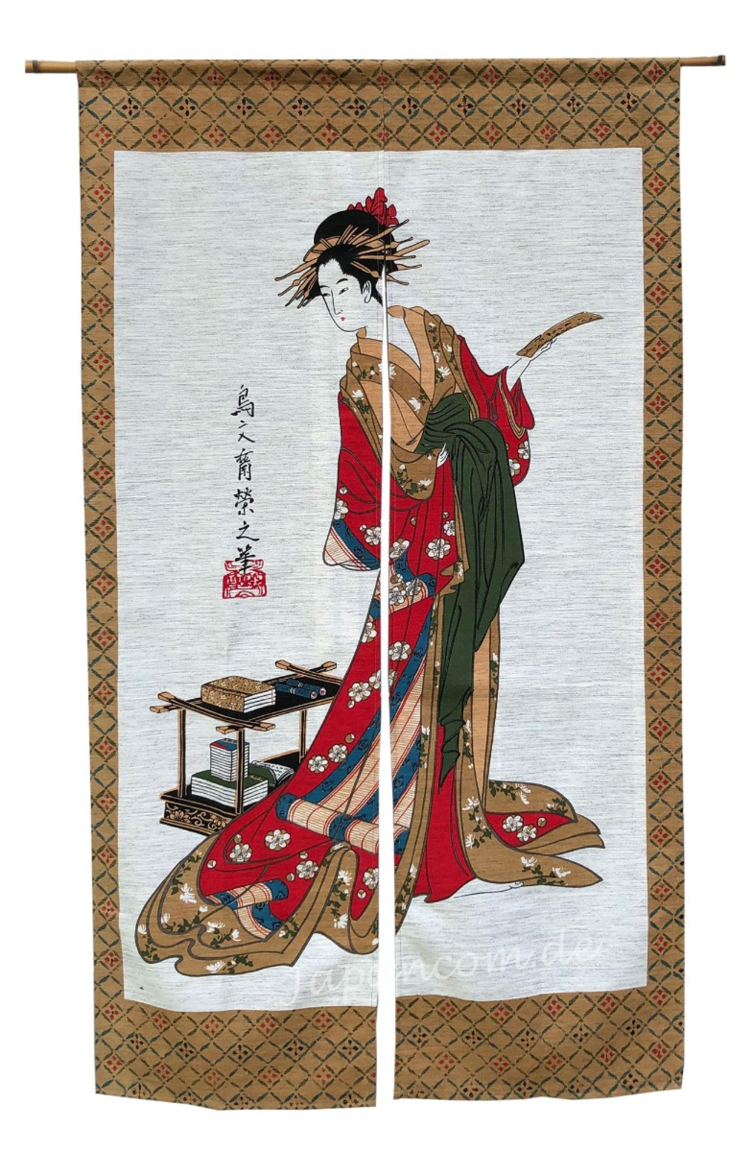 Noren Geisha mit Buch