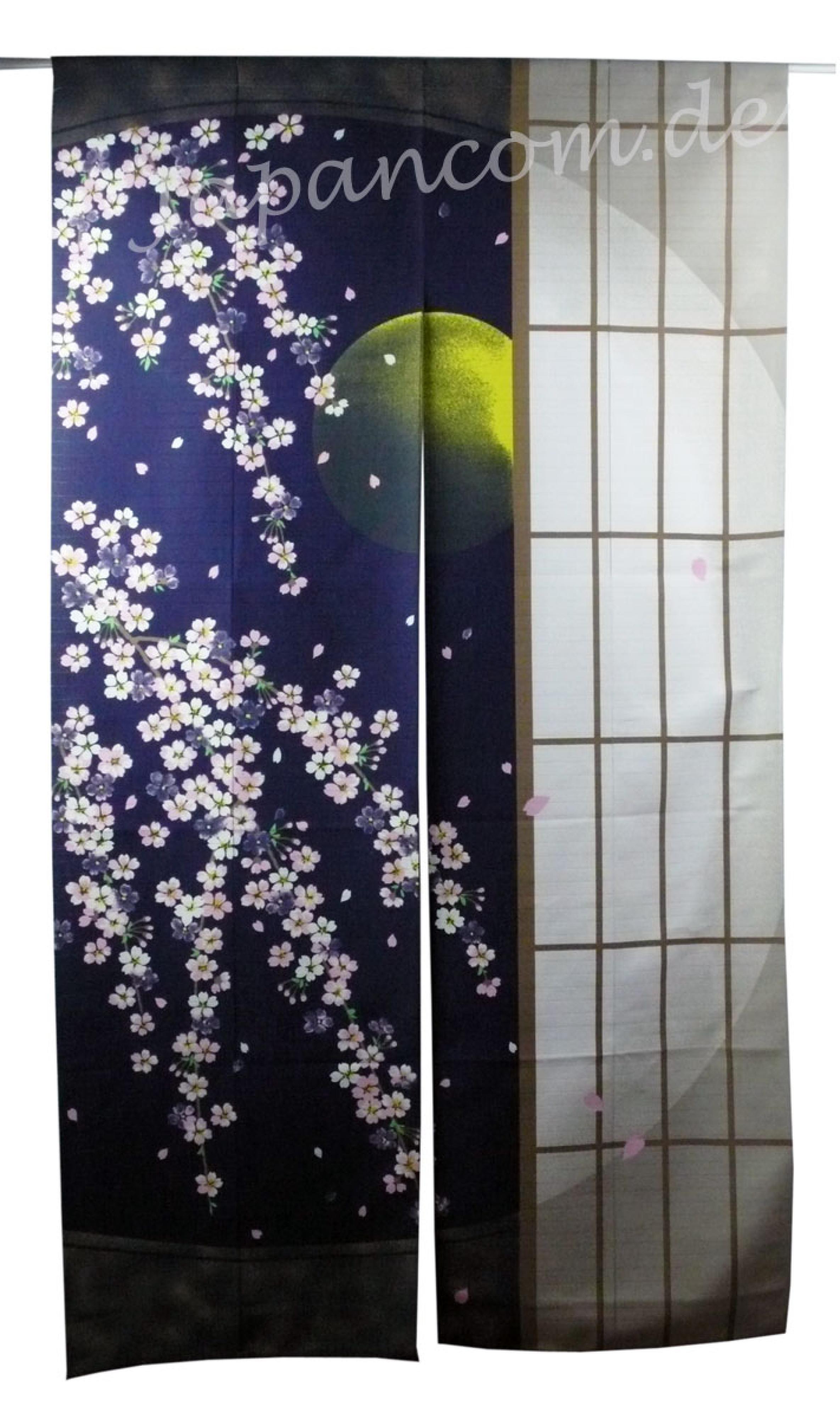 Noren Sakura Shoji blau 85 x 150 cm