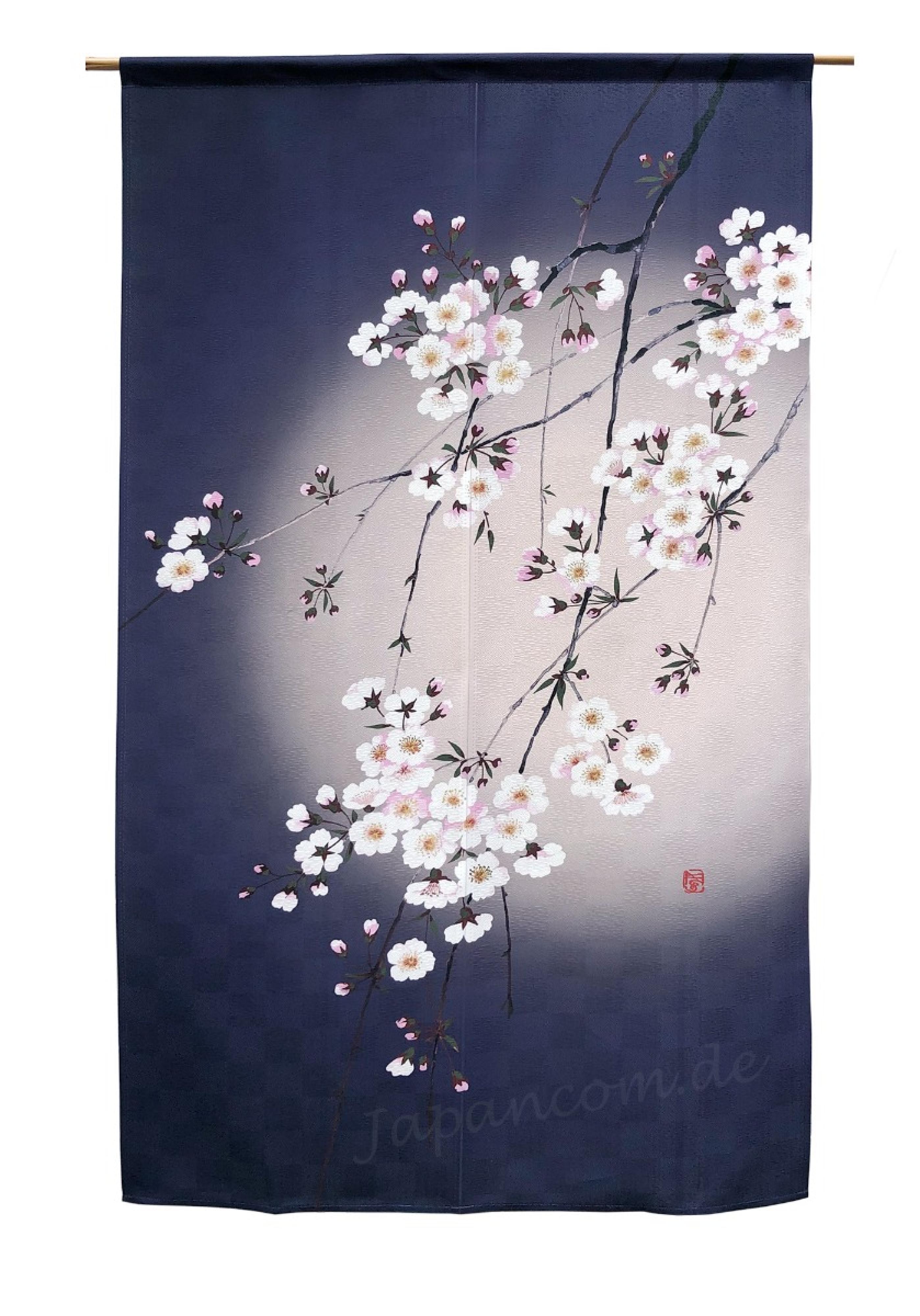 Noren Evening Cherry Blossom dunkelblau