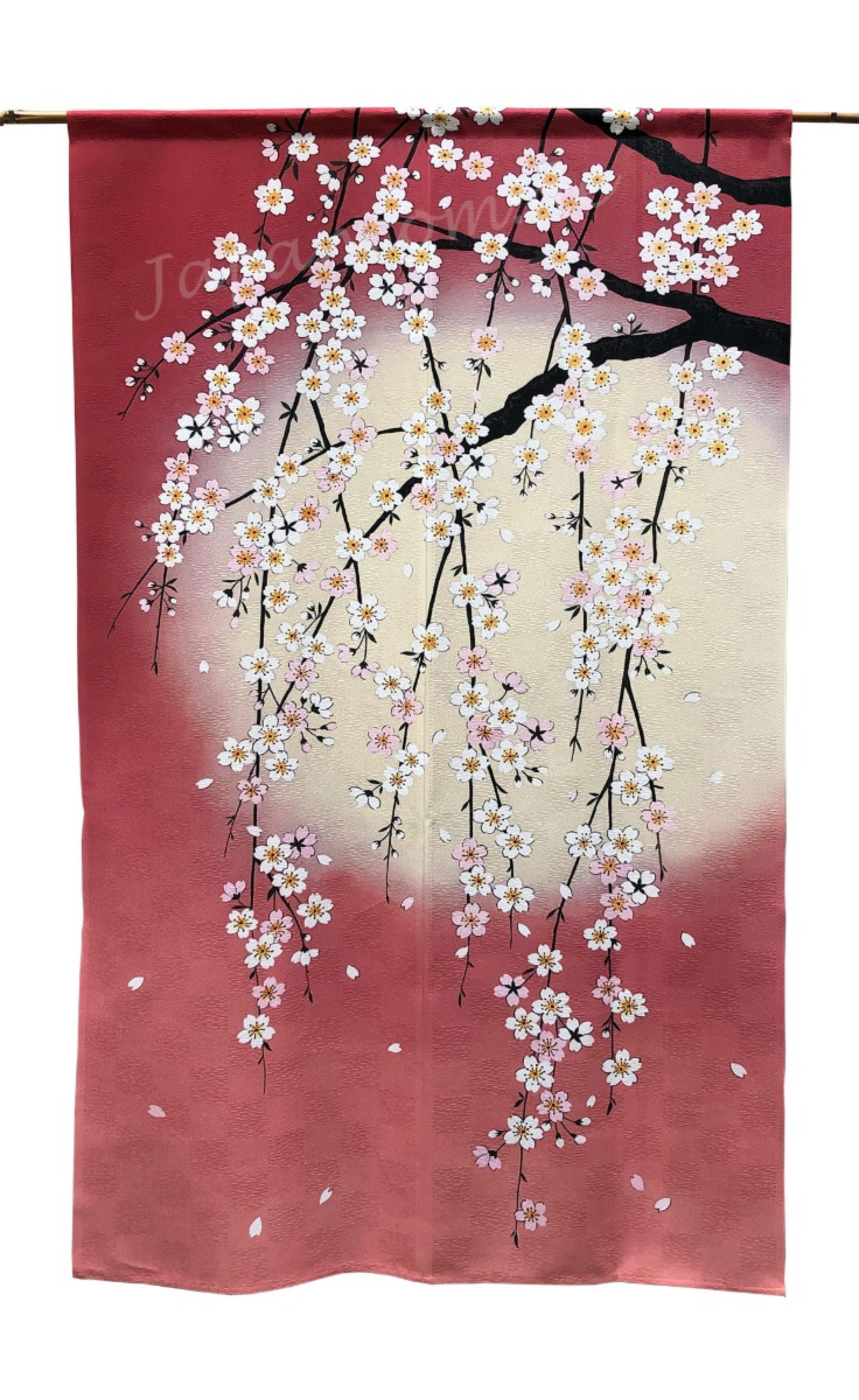 Noren Moonlight Sakura rot 85 x 150 cm