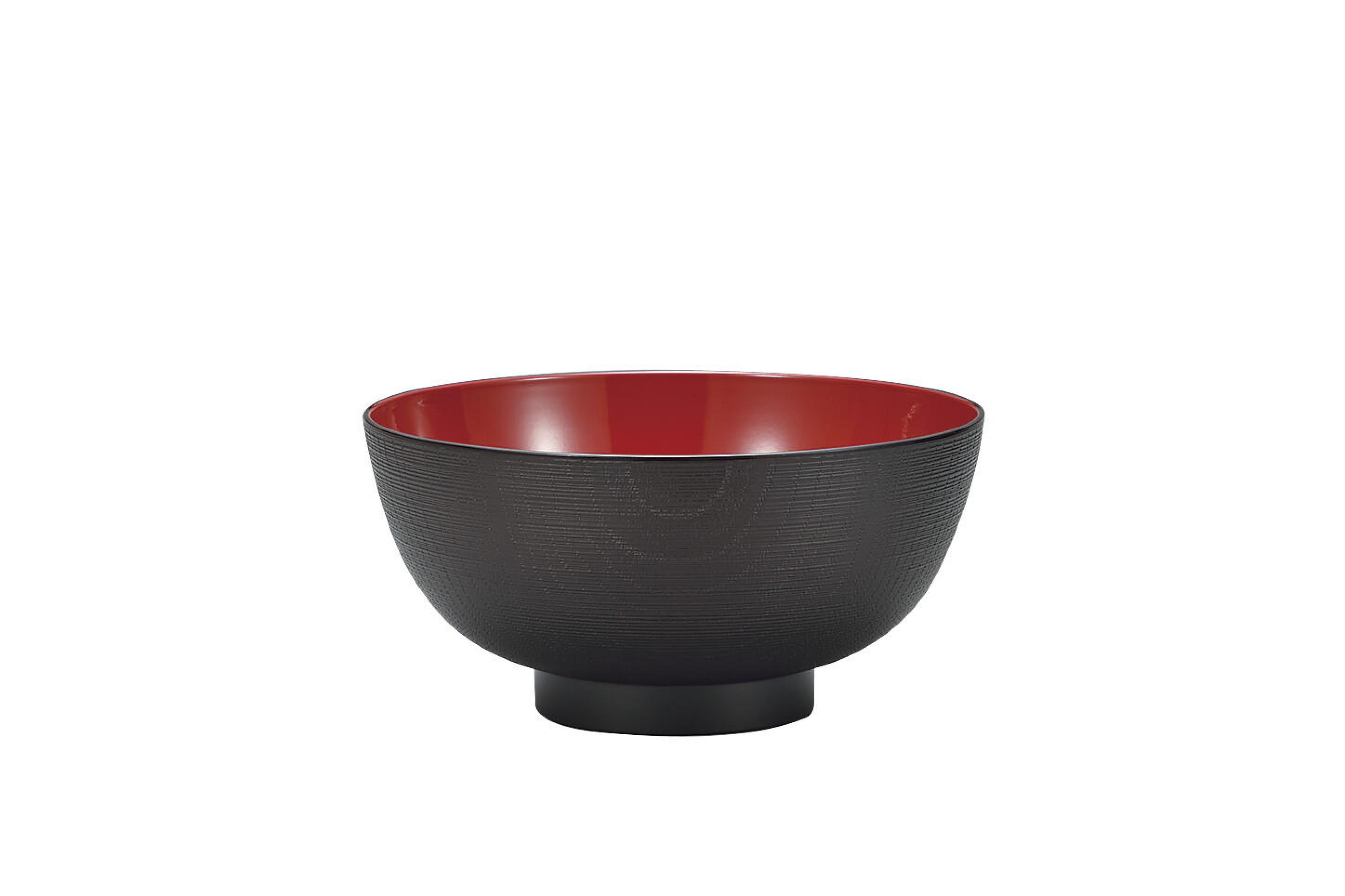 Große Schüssel Donburi Mokume schwarz-rot