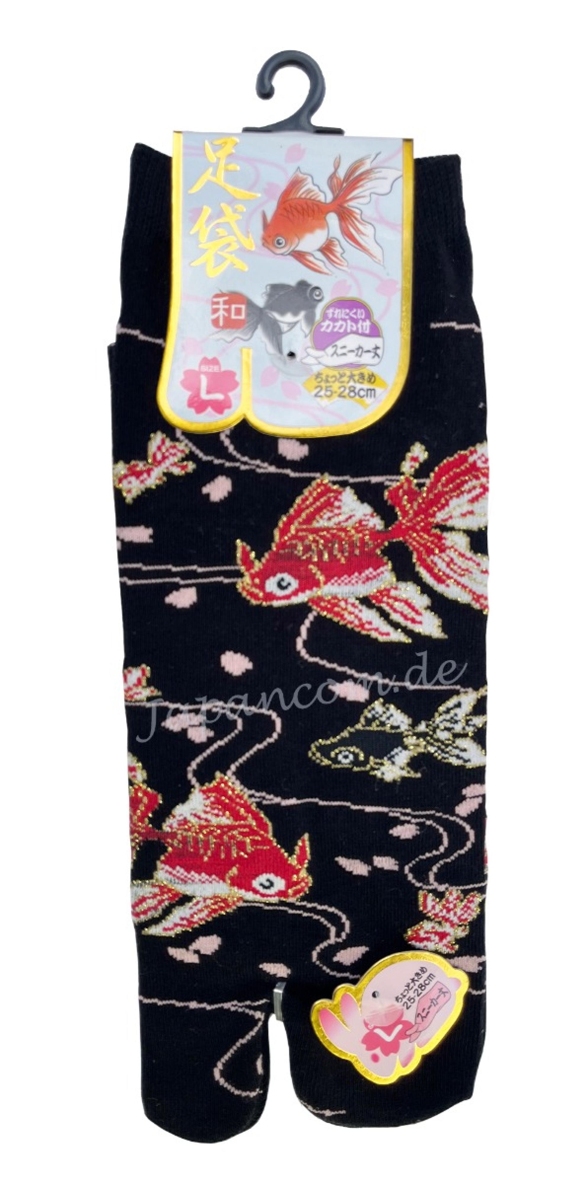 Japan Tabi Socken Goldfische Gr. 40 - 45 Baumwolle