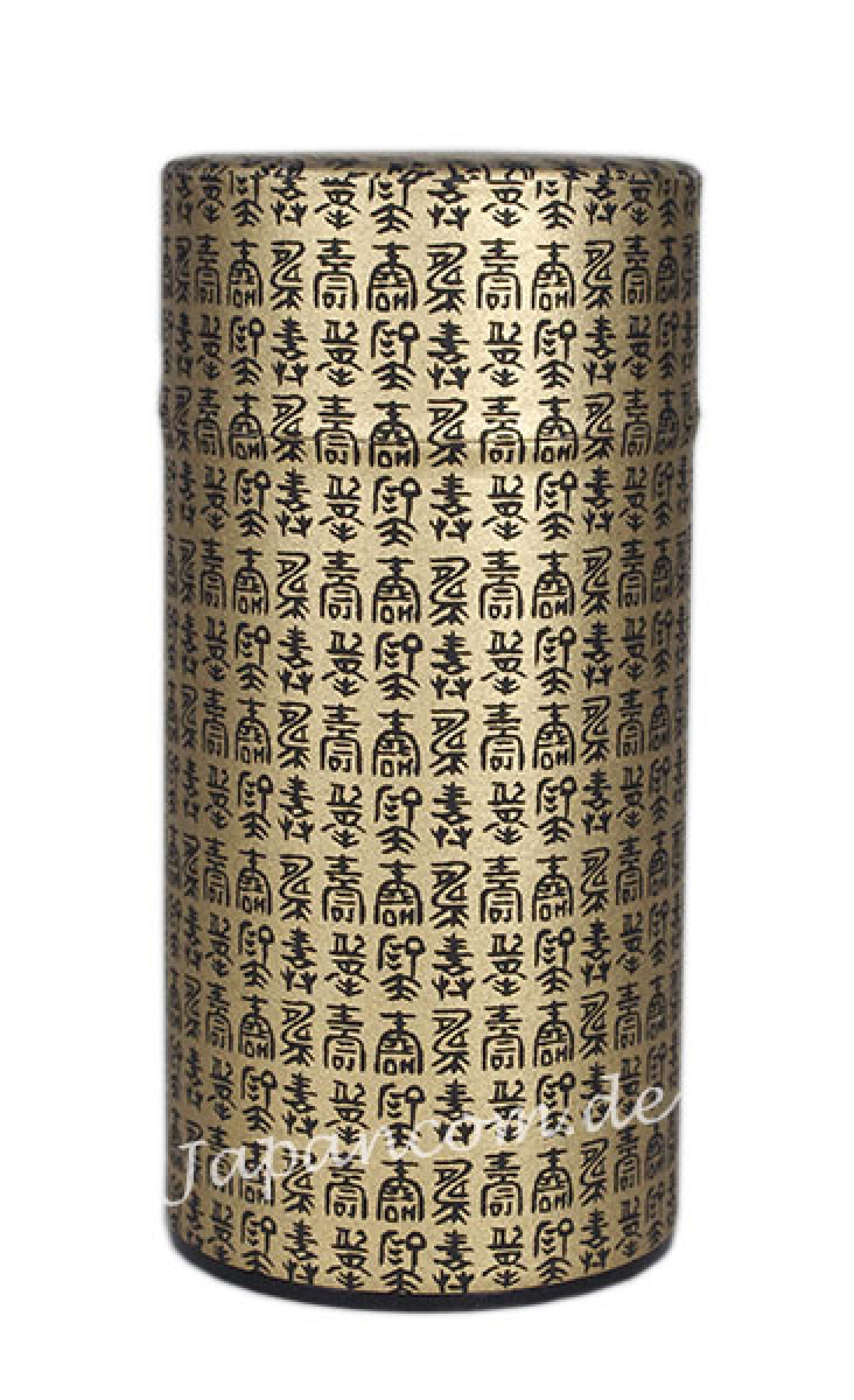 Teedose Kanji schwarz-gold 175 g