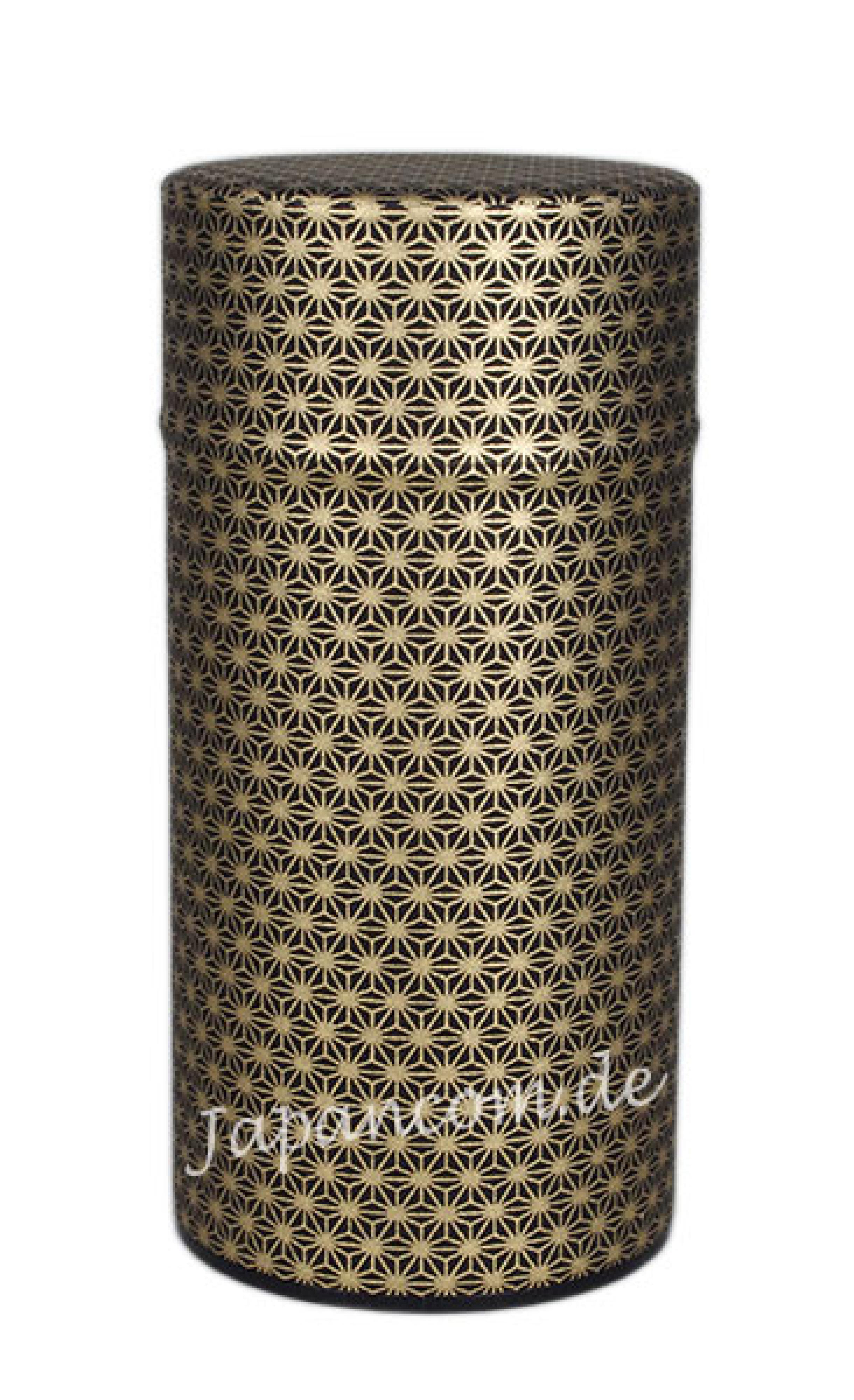 Teedose Kleine Leinenblüte schwarz-gold 175 g