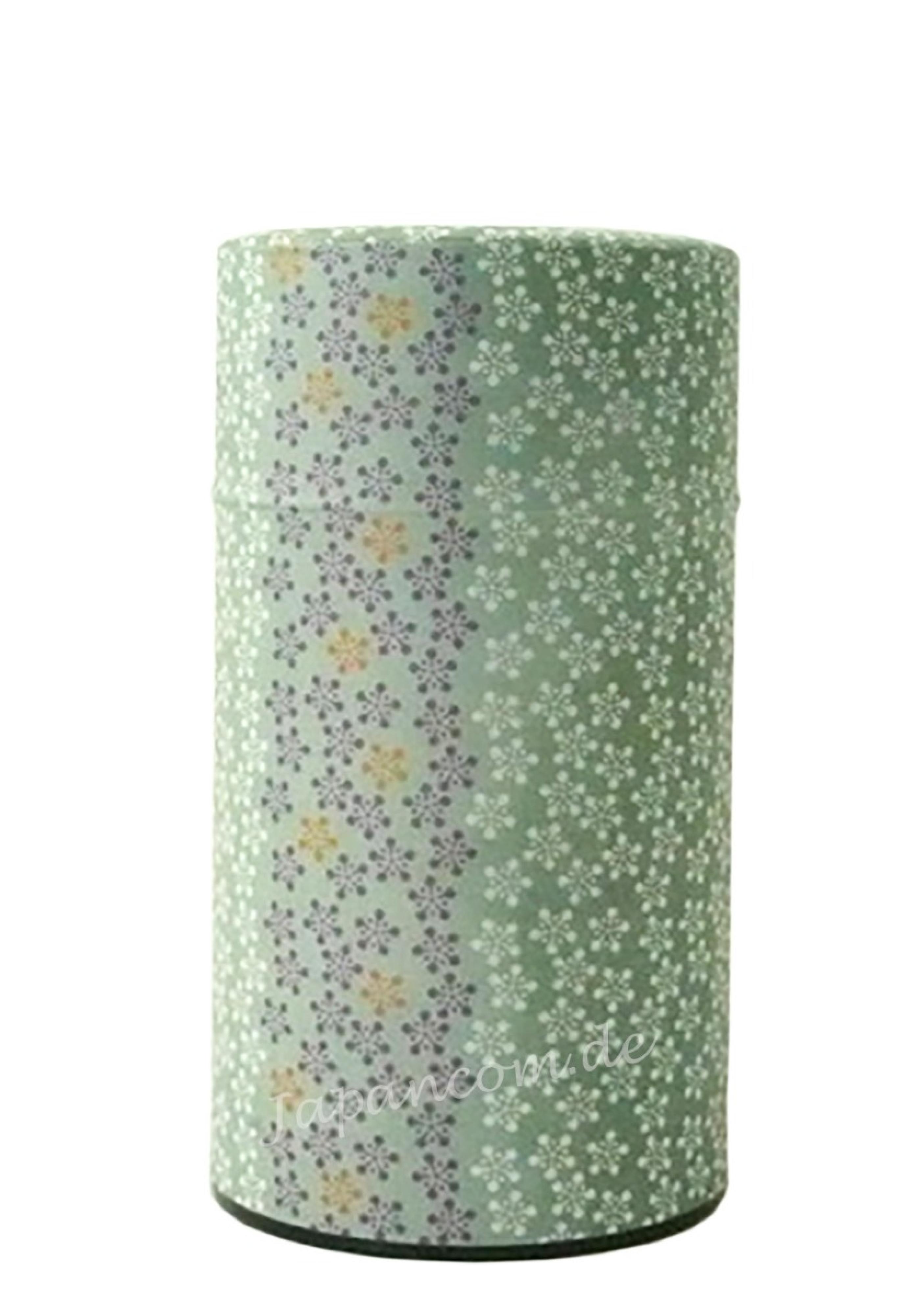 Teedose Kleine Blumen grün