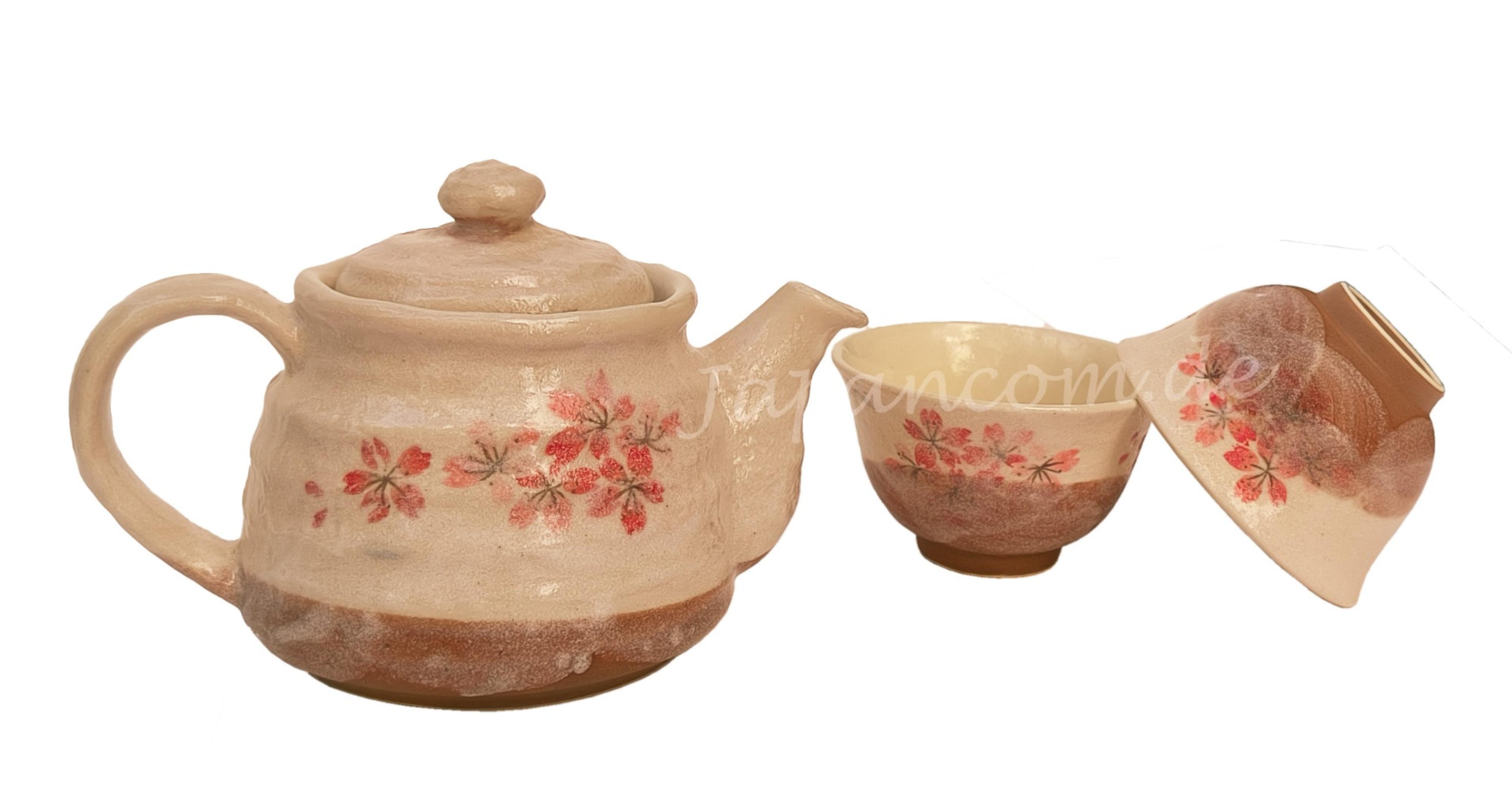 Teekanne mit 2 Teeschalen Heian Sakura