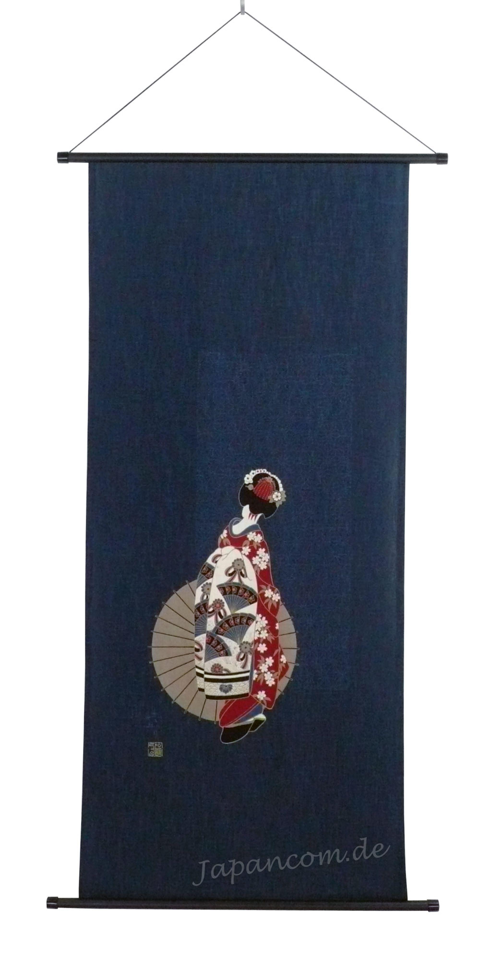 Rollbild Maiko blau