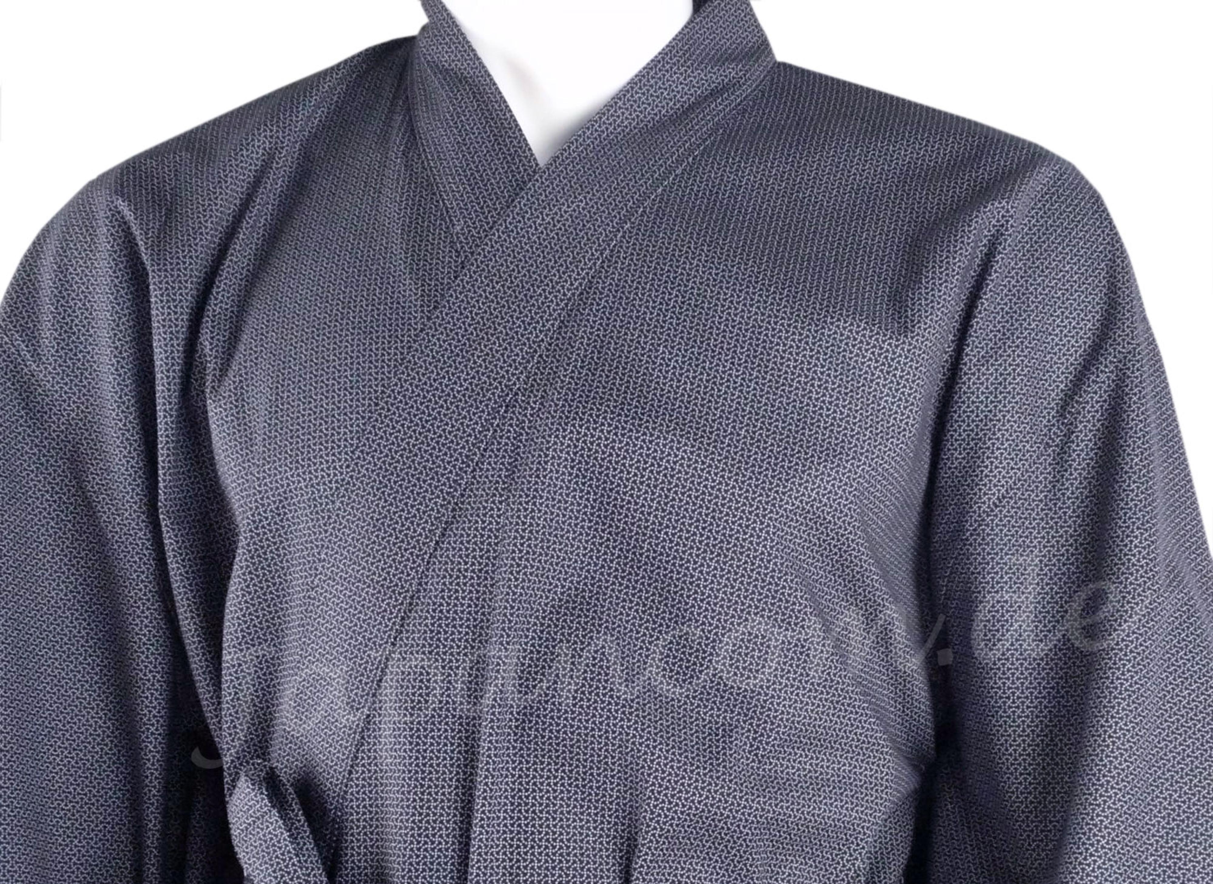 Herren Damen Yukata Fundo L blauschwarz